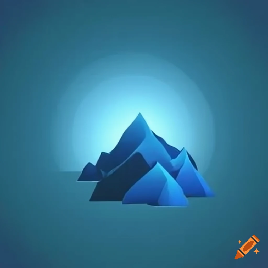 blue mountains logo design