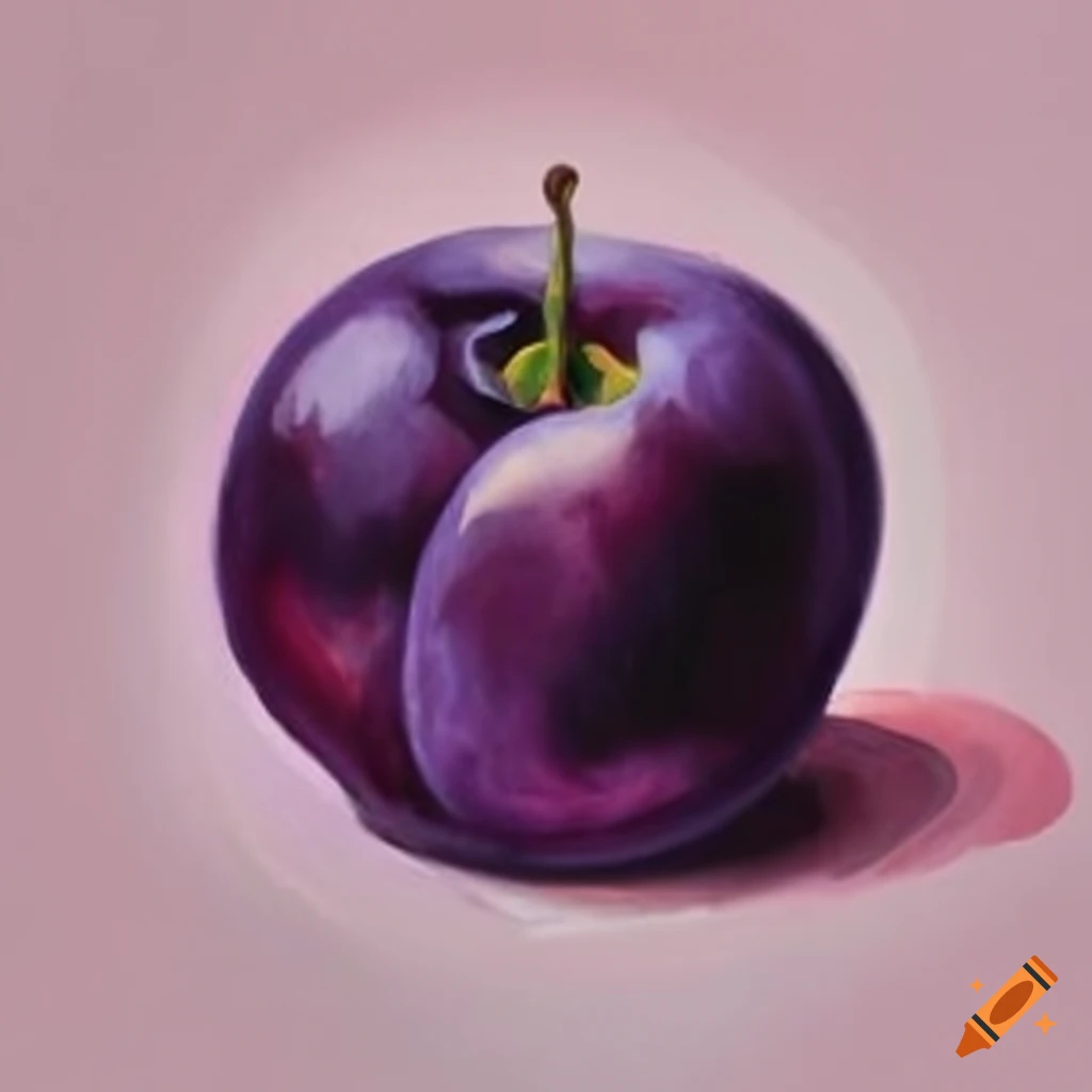 round-purple-plum-with-green-stem-on-craiyon