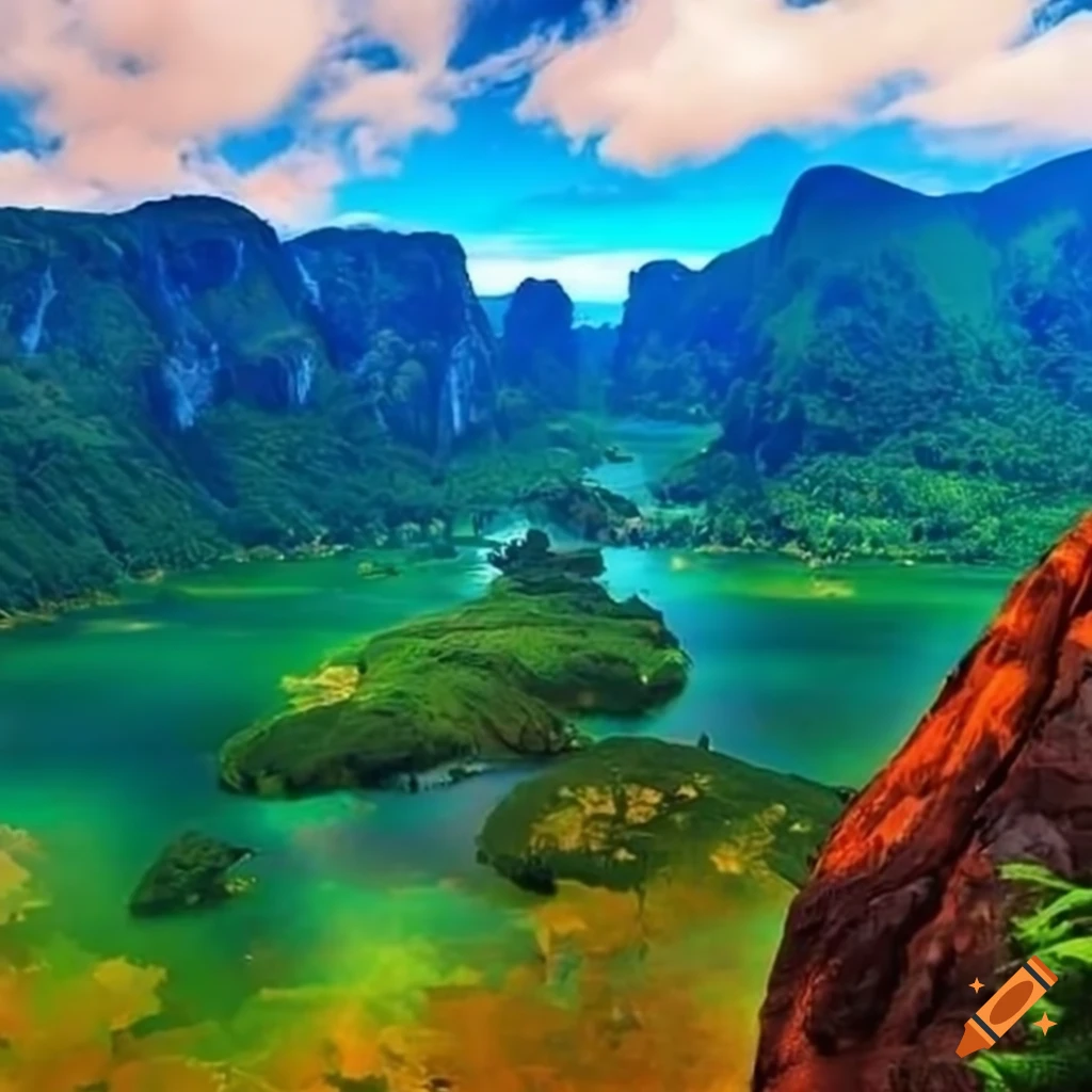 Scenic view of beautiful landscape in angola on Craiyon