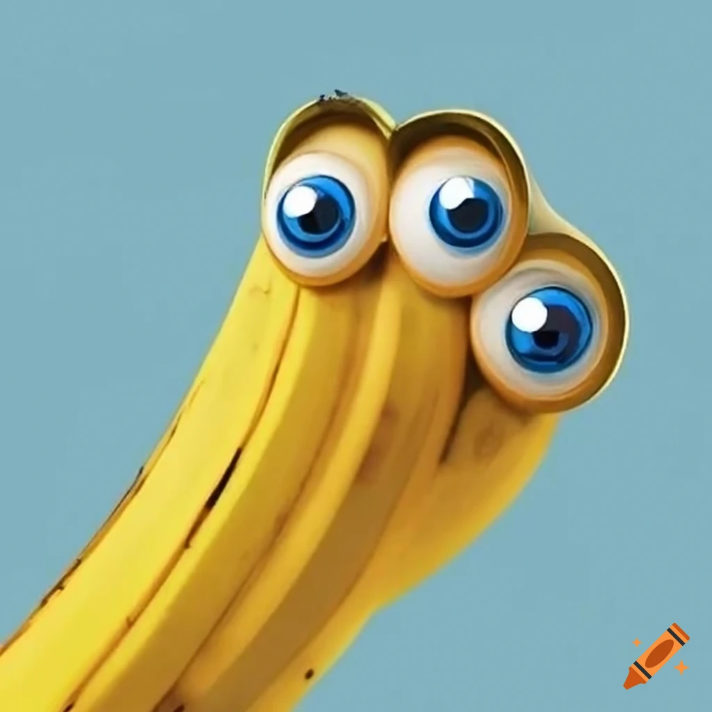 Banana with googly eyes on Craiyon