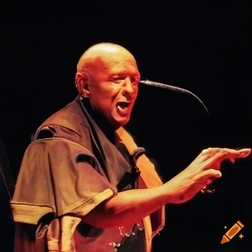 karaoke singer performing on stage