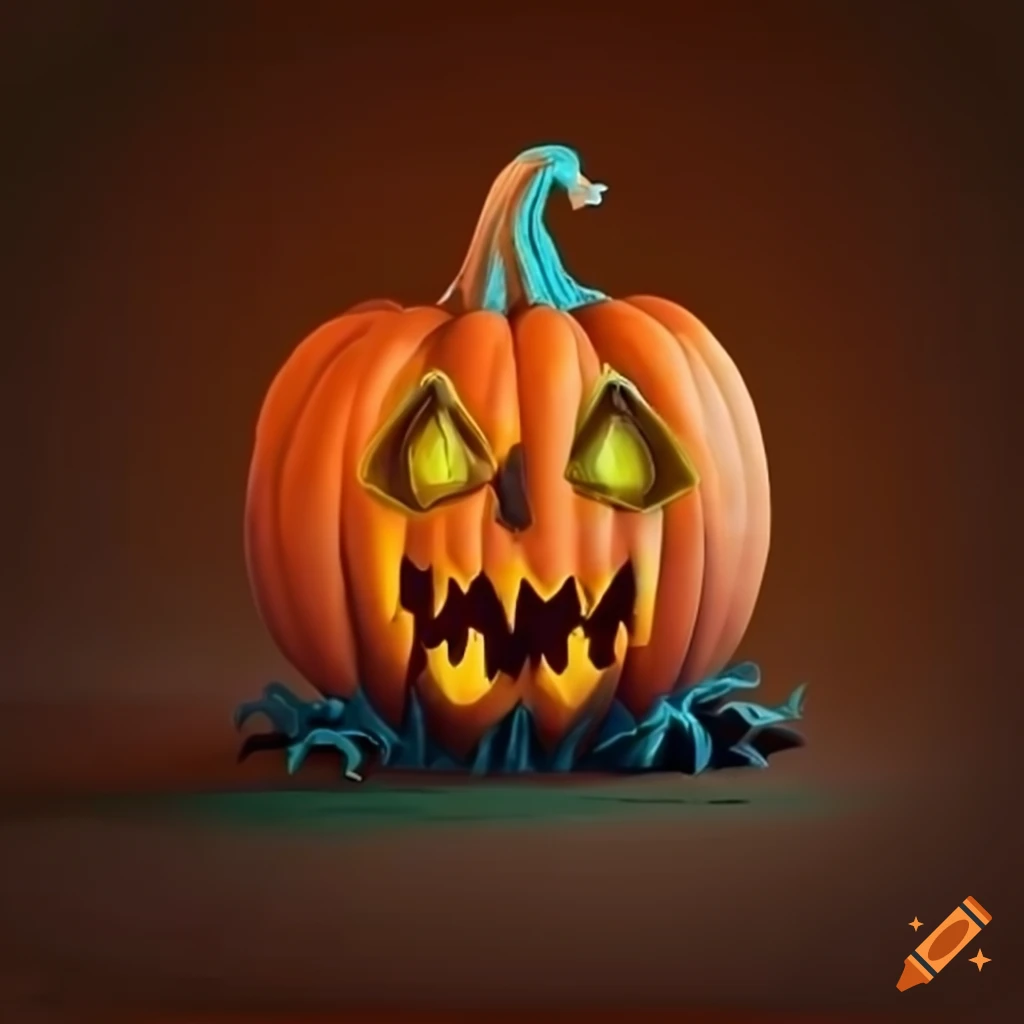 Fantasy stylized pumpkin on Craiyon