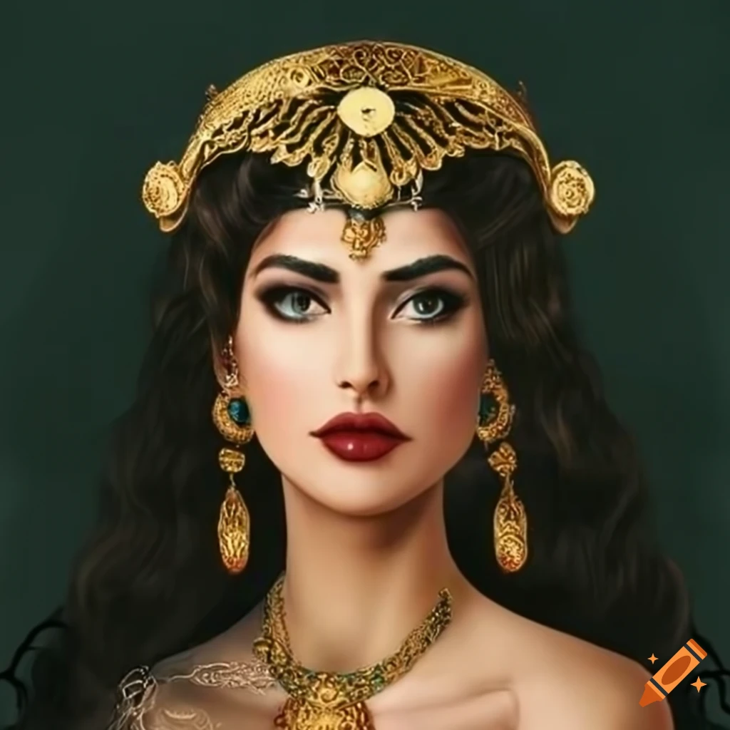 portrait of a Persian goddess woman
