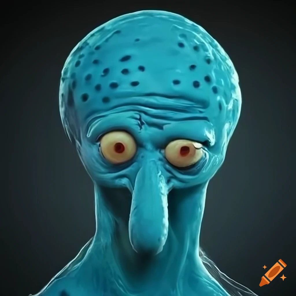 realistic depiction of Squidward