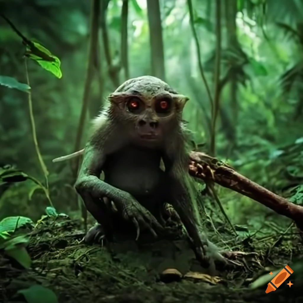 Wa Creature Image of a mysterious war creature in the vietnamese forest on Craiyon
