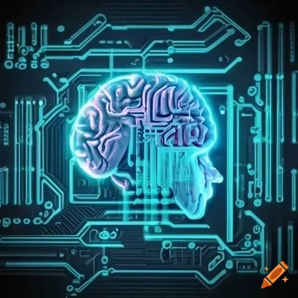Minimalist logo merging nanotechnology and neuroscience on craiyon