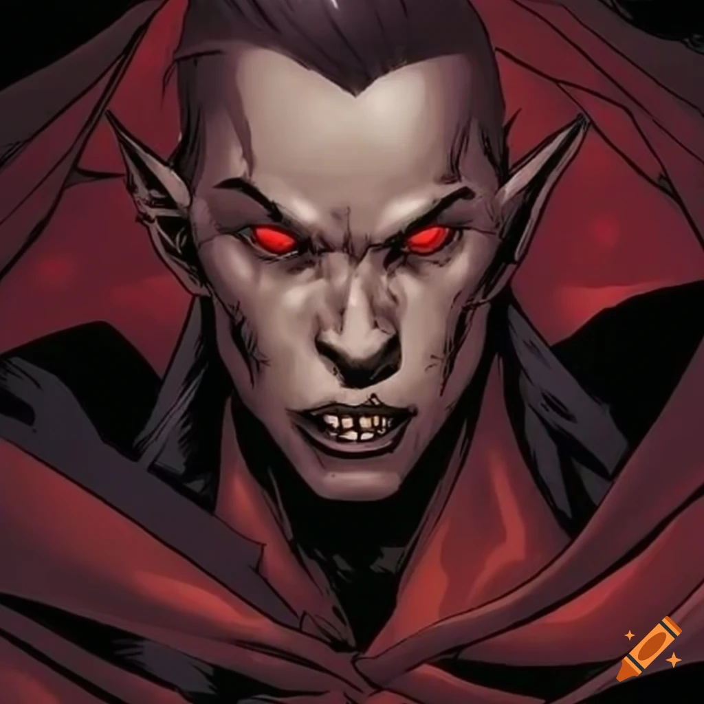 image of a male vampire superhero
