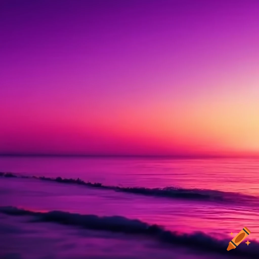 vibrant purple and pink sunset