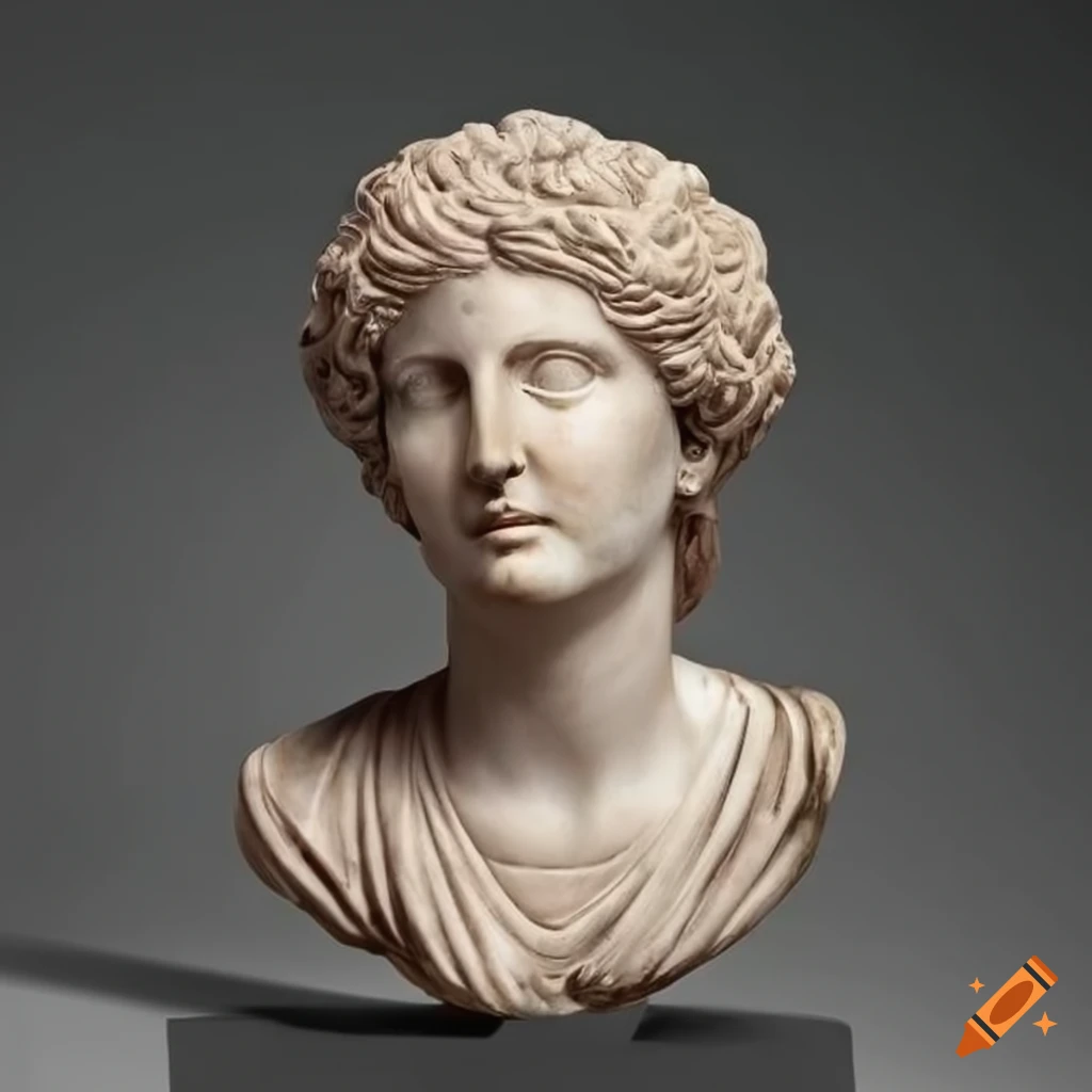 Roman Marble Bust Of A Woman