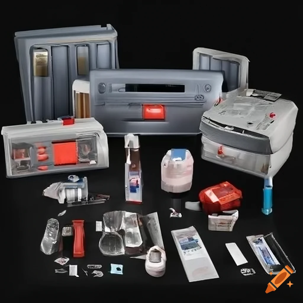 Hyper realistic modern baby medical kit