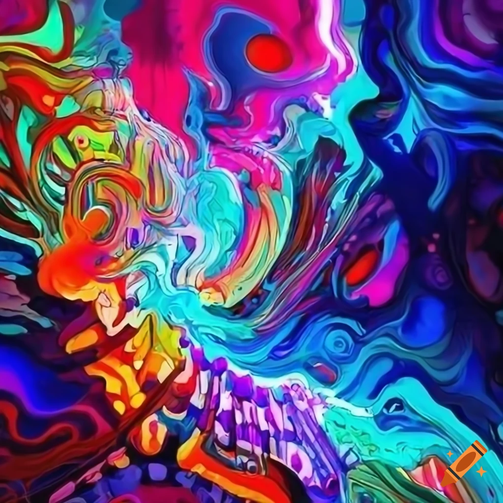 Vibrant and abstract anime artwork