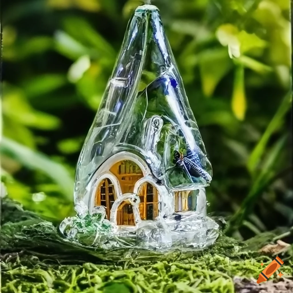 Photo realistic image of a hamster in a moss fairy house on Craiyon