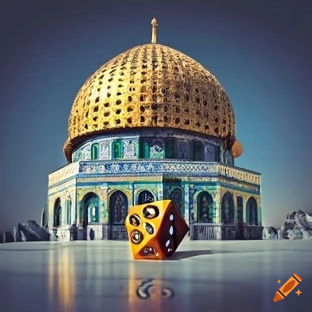 dice with the image of the Dome of the Rock
