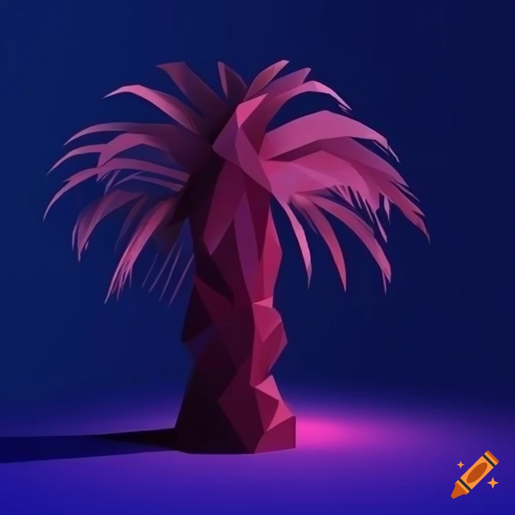 Low Poly Silhouette Logo Of Palm Springs On Craiyon
