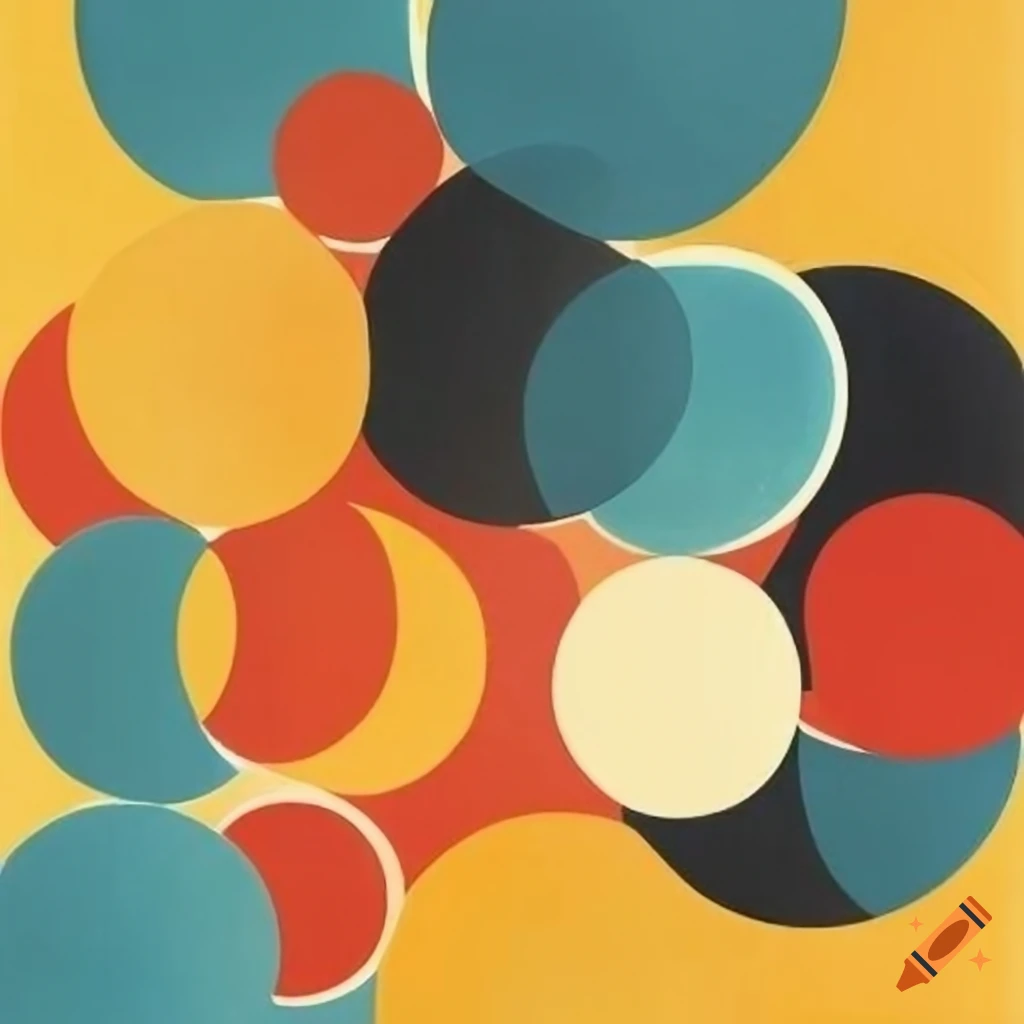 abstract circles art from the 60s