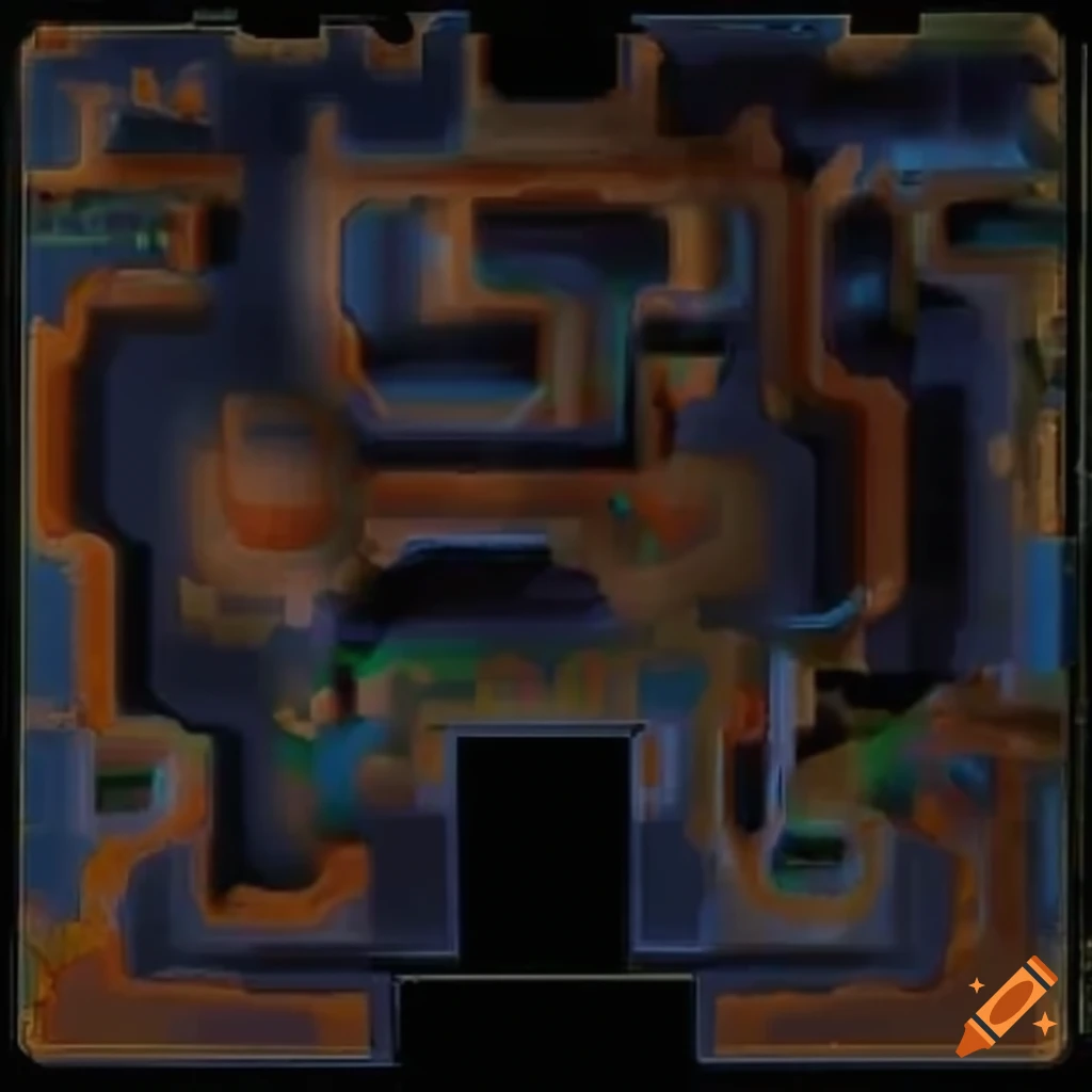 Top-down view of csgo map on Craiyon