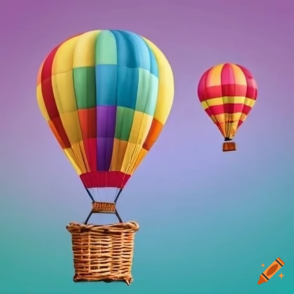 person waving from a colorful hot air balloon