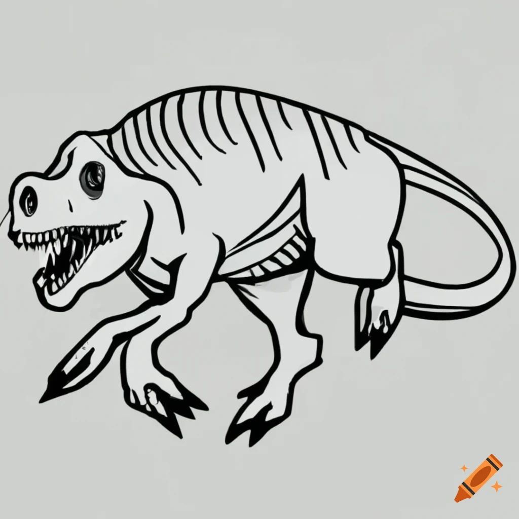 How to draw a T-Rex with a pencil step-by-step drawing tutorial.