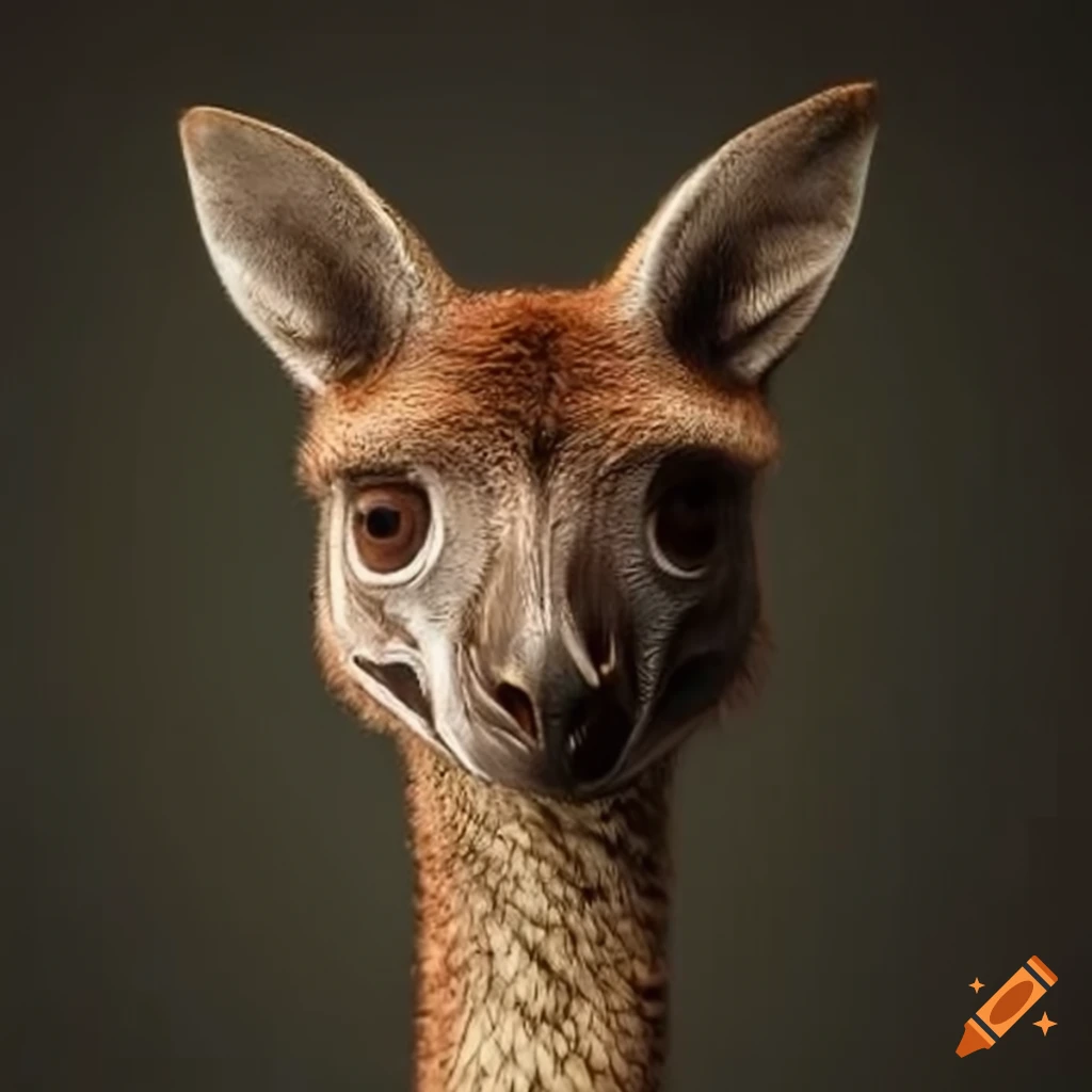 artwork of a kangaroo and emu hybrid