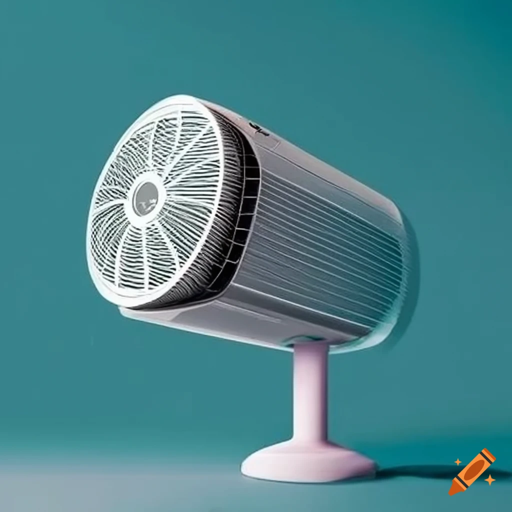 Desktop fan on top of an air conditioner on Craiyon