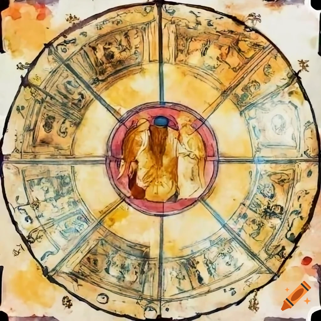 Golden statues standing in an underground tomb on Craiyon