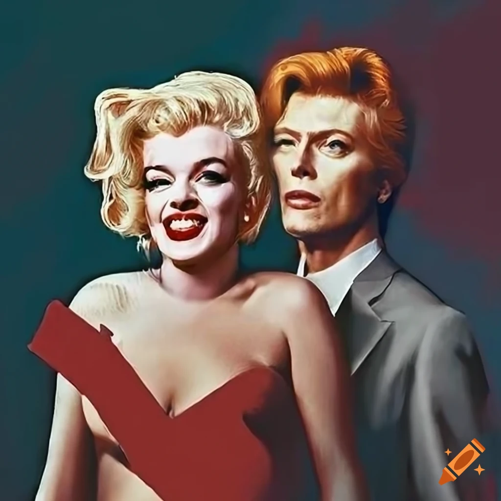 iconic album artwork featuring Marilyn Monroe, John Lennon, and David Bowie