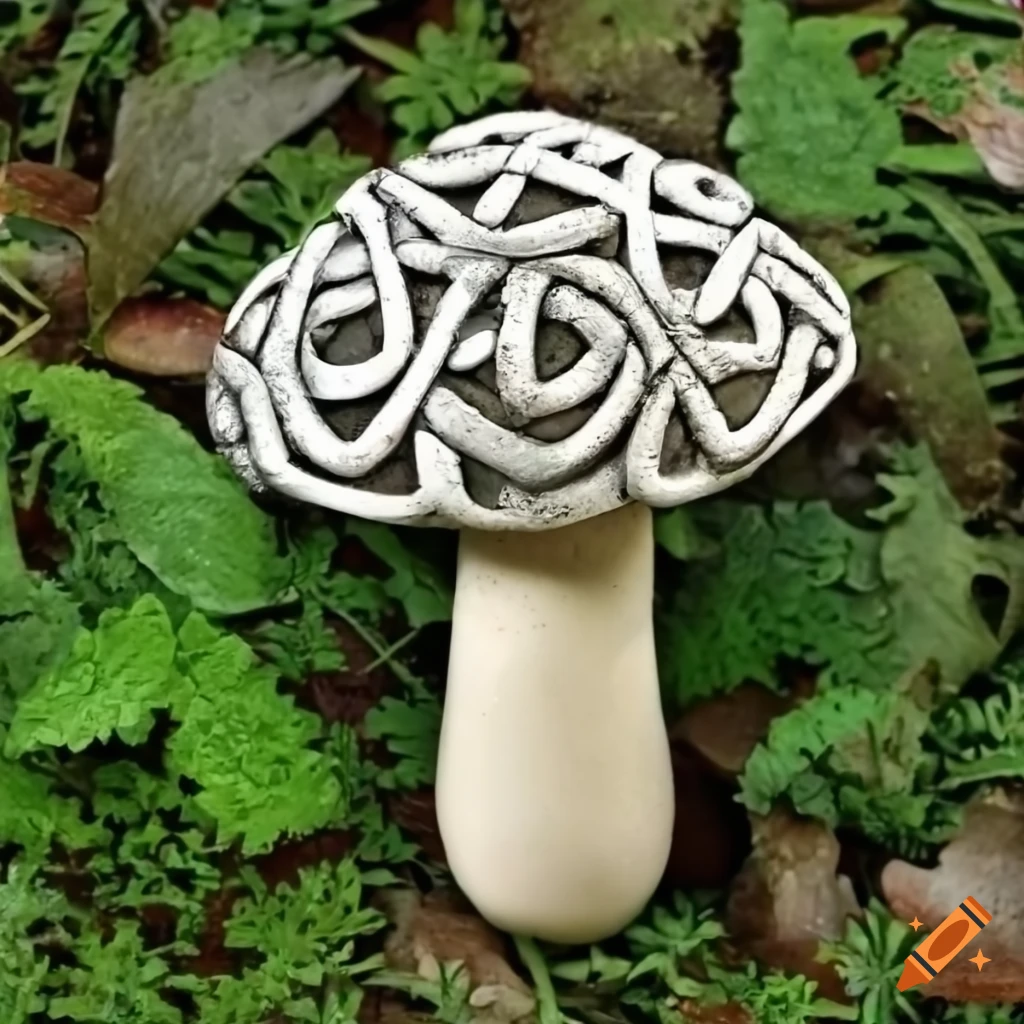 celtic-inspired mushroom artwork