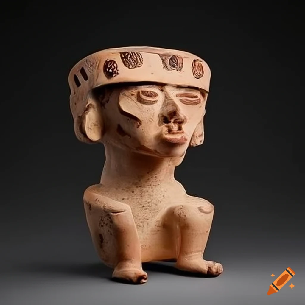 anthropomorphic pre-Columbian ceramic sculpture