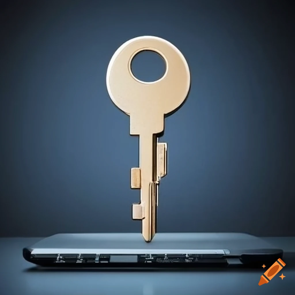 Key to security on a laptop on Craiyon