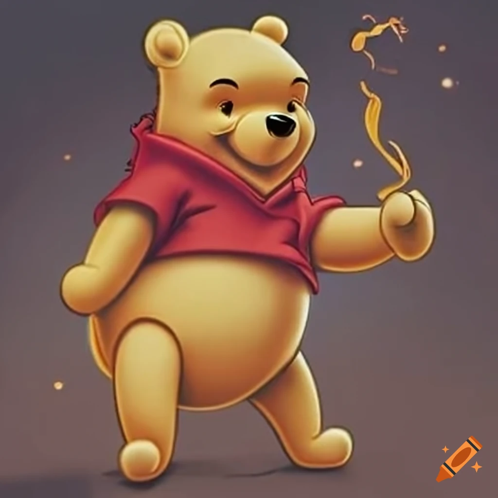 Winnie the Pooh dressed as a wizard