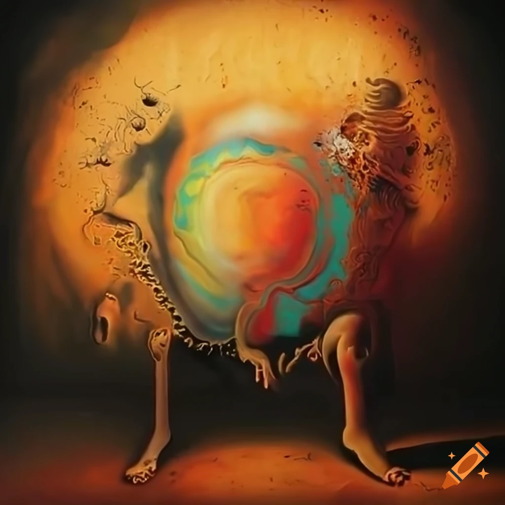 surreal painting of an eclipsed sun