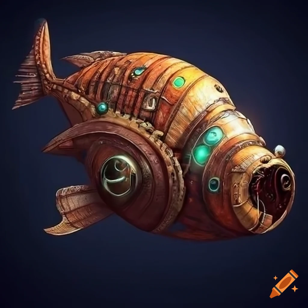 futuristic steampunk airships in the sky