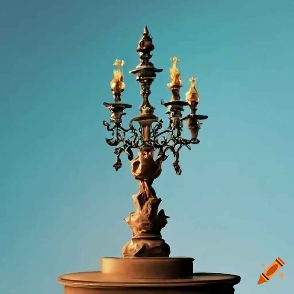 blue sky candelabrum on a street in Dresden