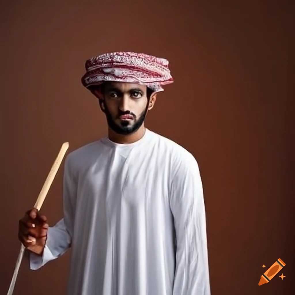 Omani man holding a certificate