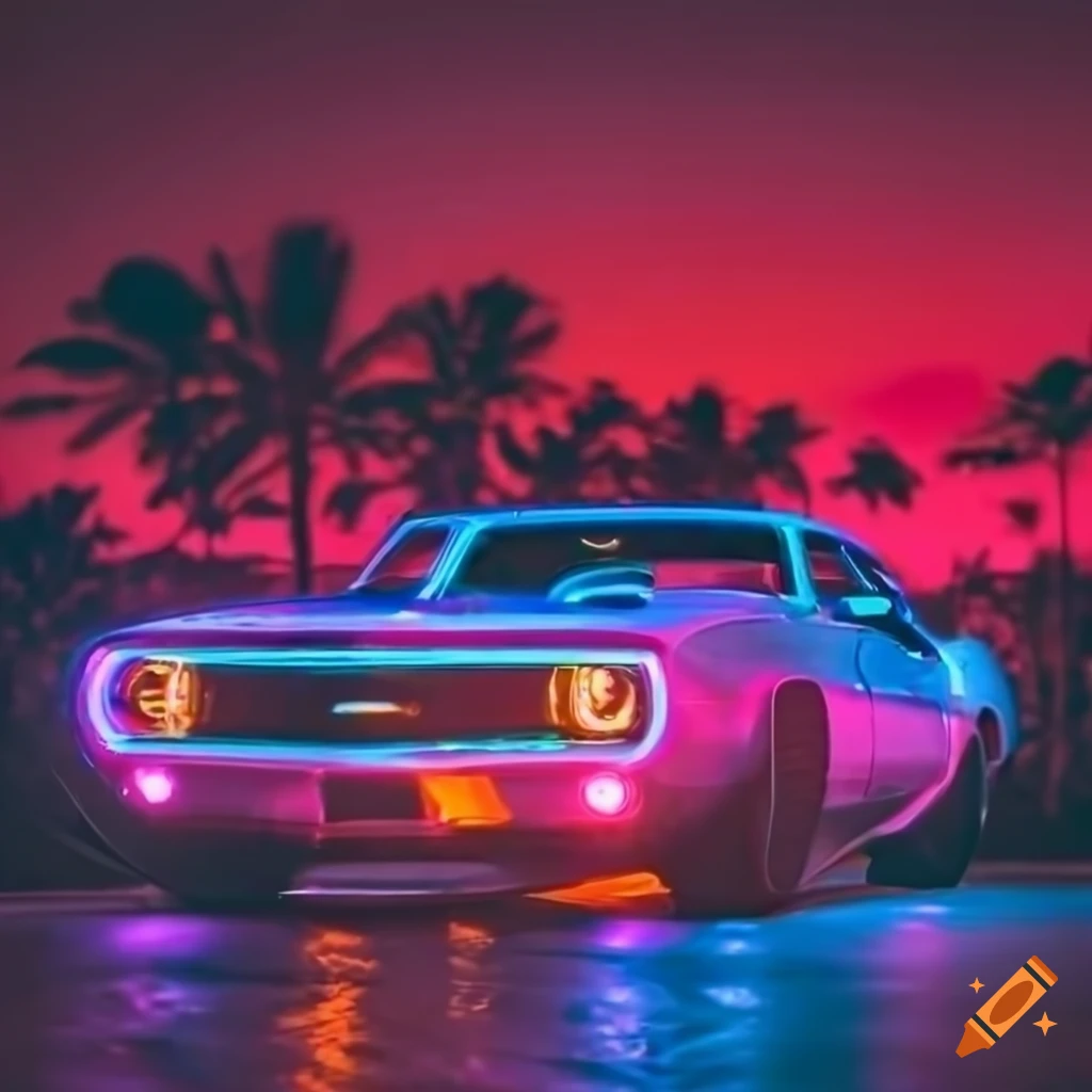 Neon lit Camaro Parked By Palm Trees On Craiyon neon-lit-camaro-parked-by-palm-trees-on-craiyon