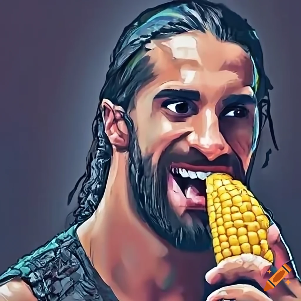 Seth rollins enjoying corn