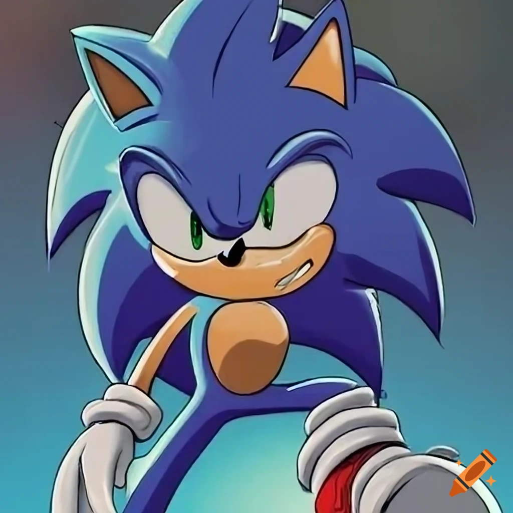 Image of sonic character on Craiyon