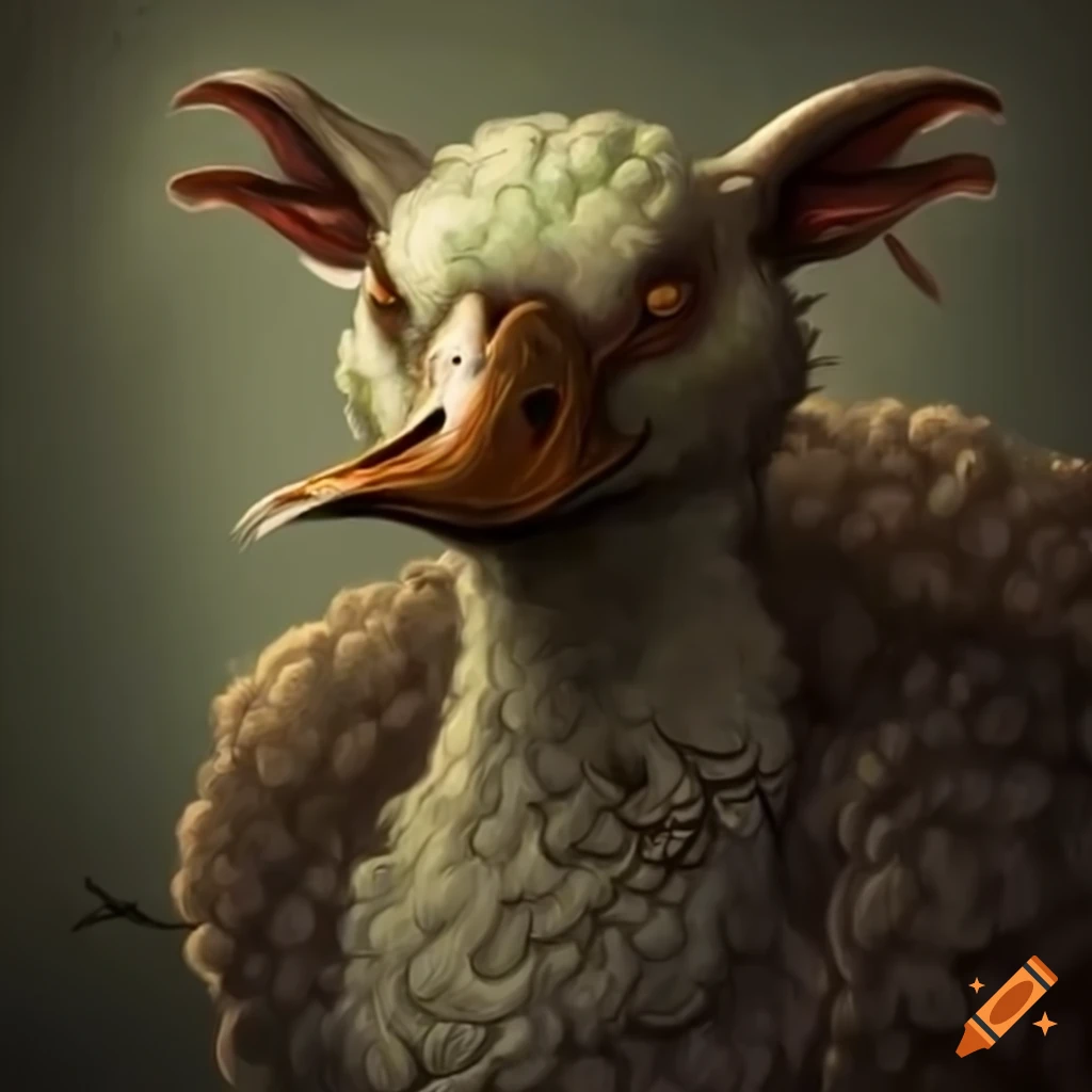 image of a sheep with a duck's head