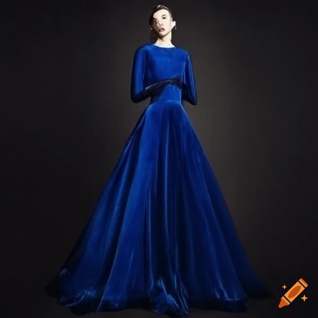 Royal Blue White Transparent, Royal Blue Gown, Gown, Blue, Fashiondesign  PNG Image For Free Download