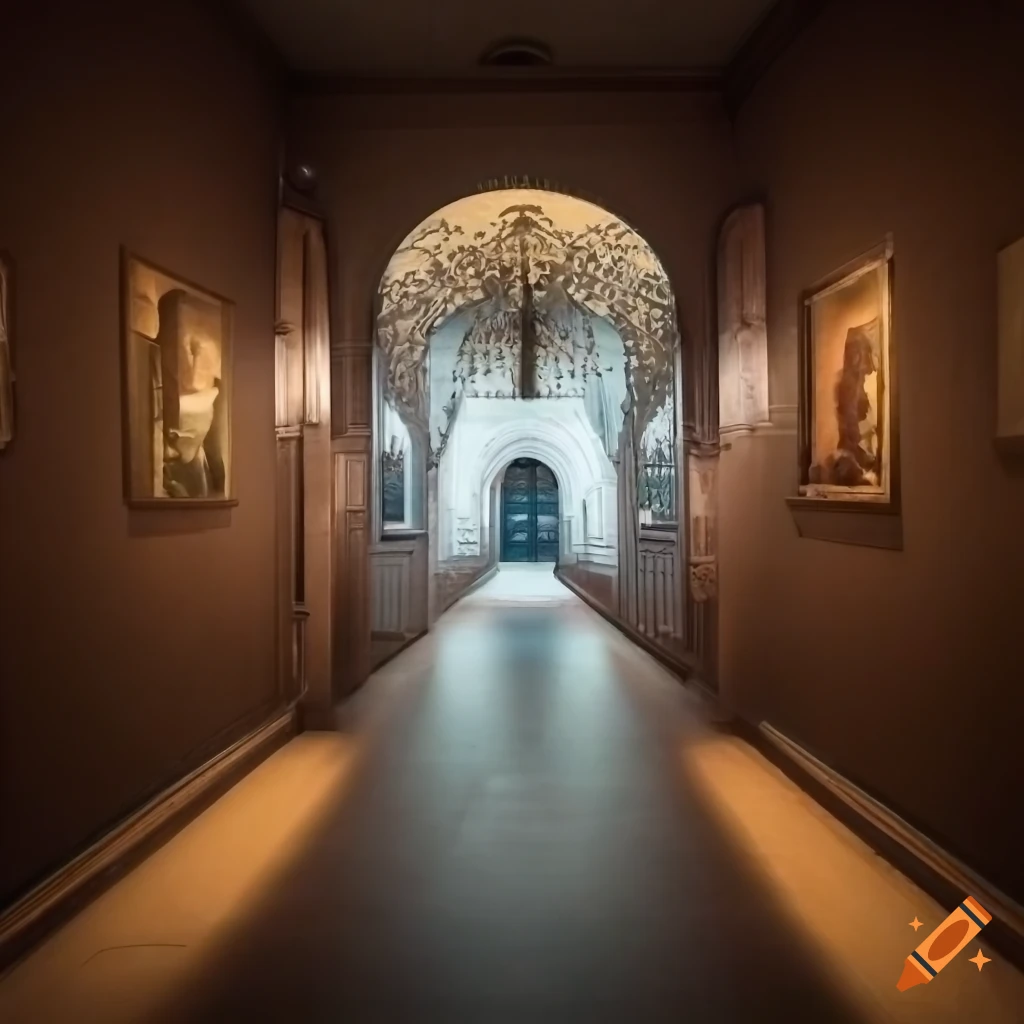 Creepy art museum on Craiyon