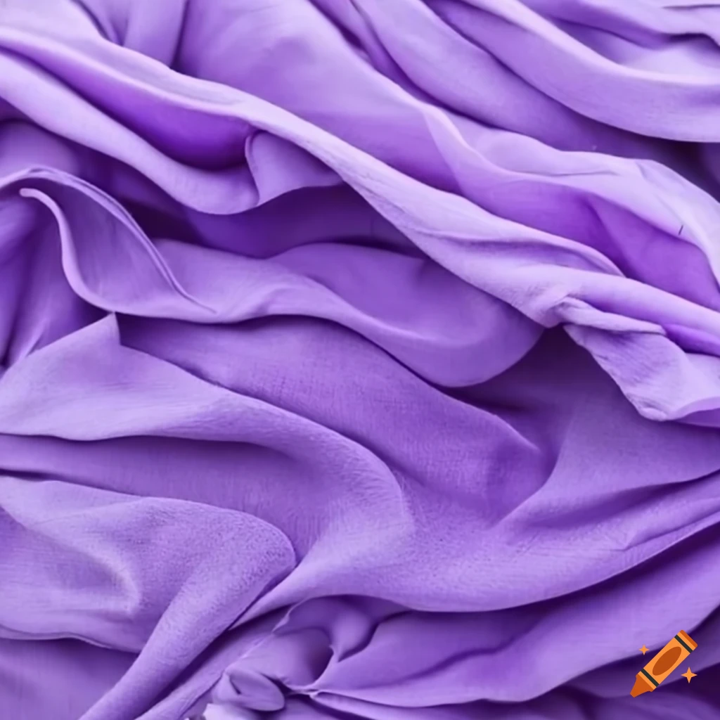 lilac fabric blowing in the wind by the seaside