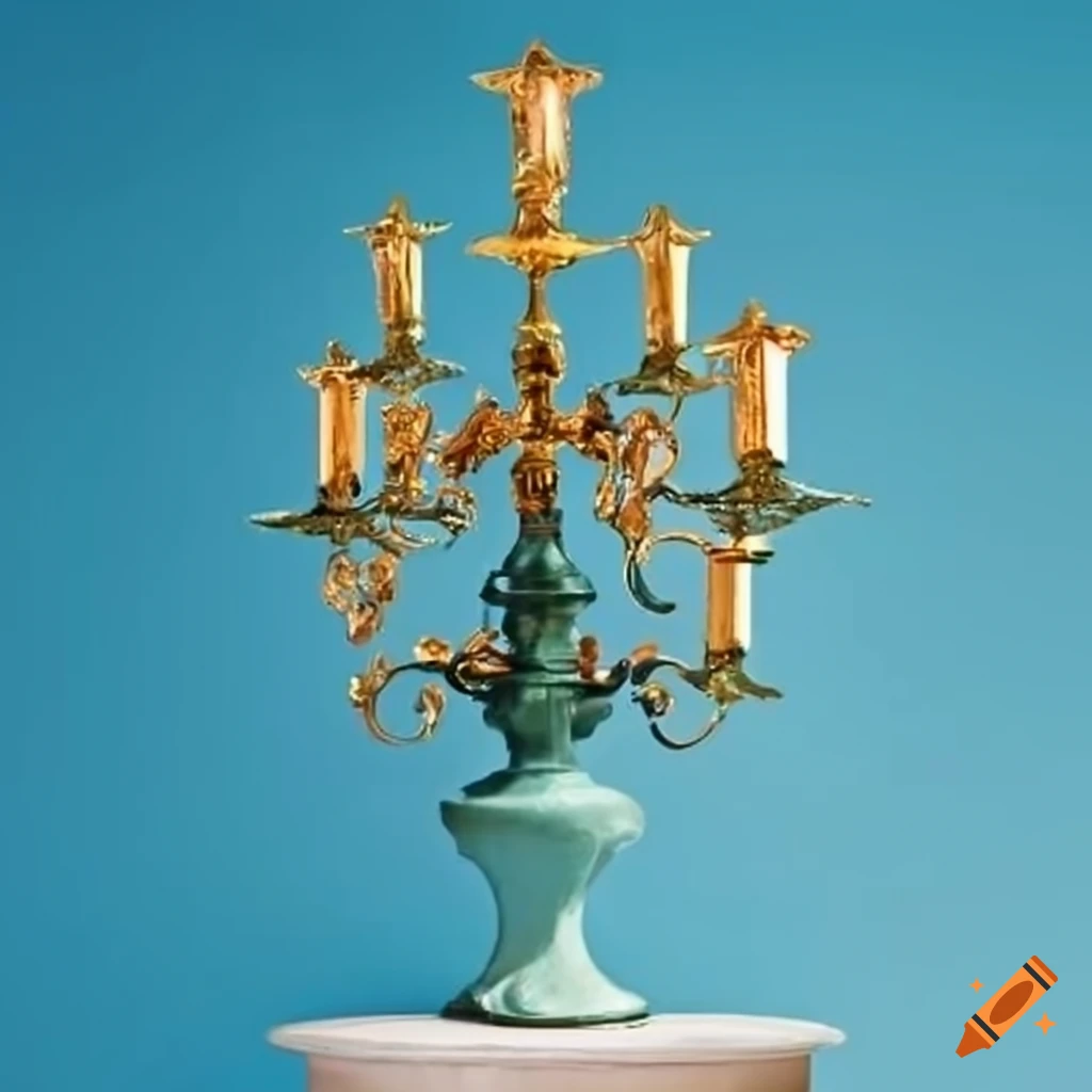 blue sky candelabrum on a street in Dresden