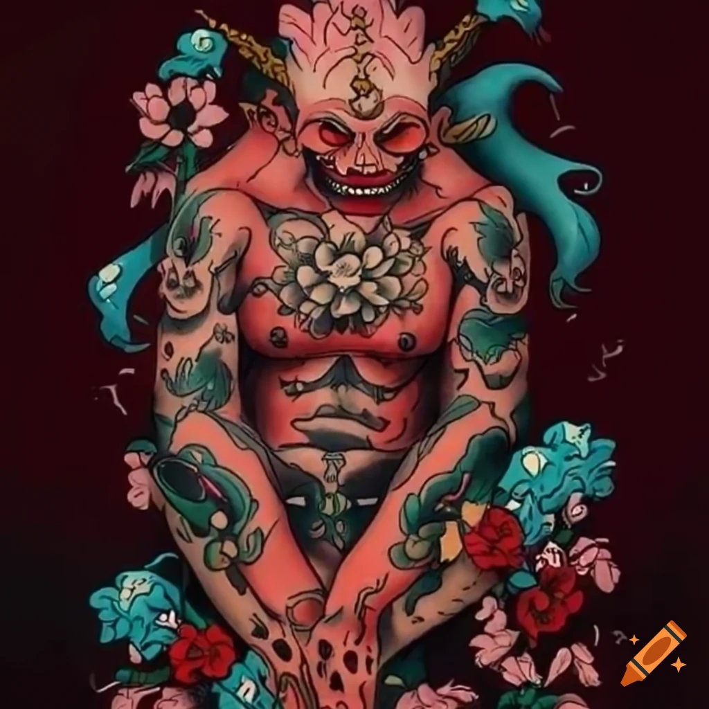 Japanese demon tattoo | Japanese hand tattoos, Hand tattoos, Tattoos