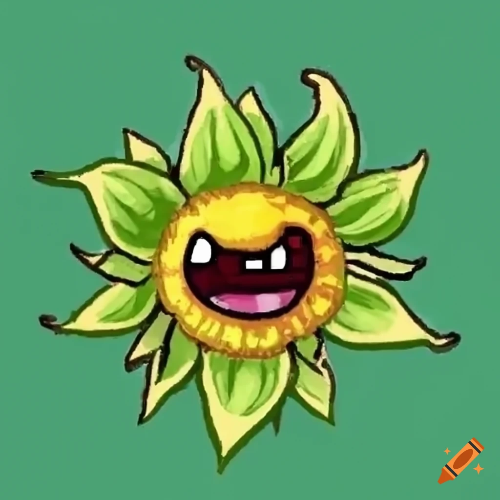 Sunflower character from plants vs. zombies