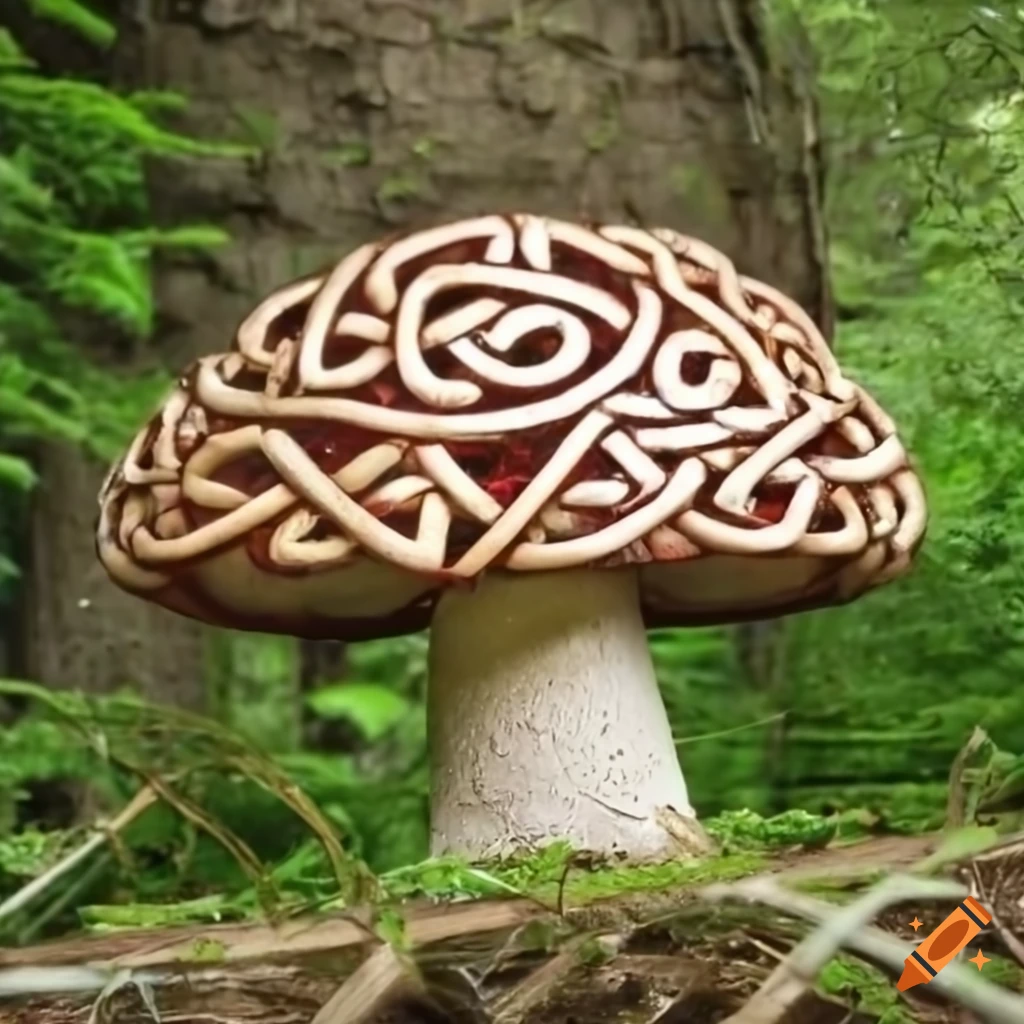celtic mushroom illustration
