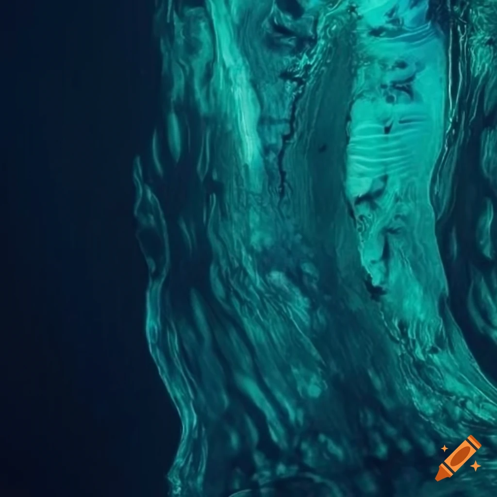 Detailed photo of water inspired abstract art on craiyon