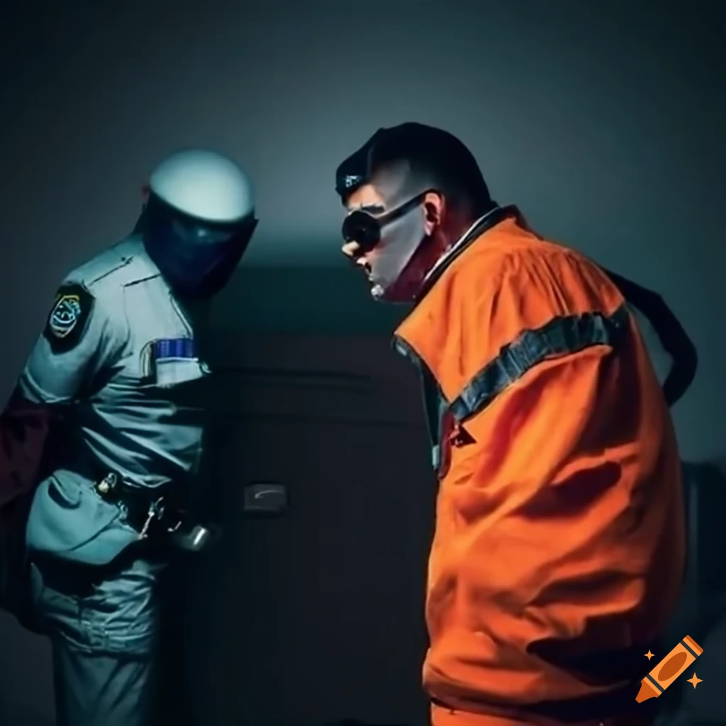 police officer arresting a criminal