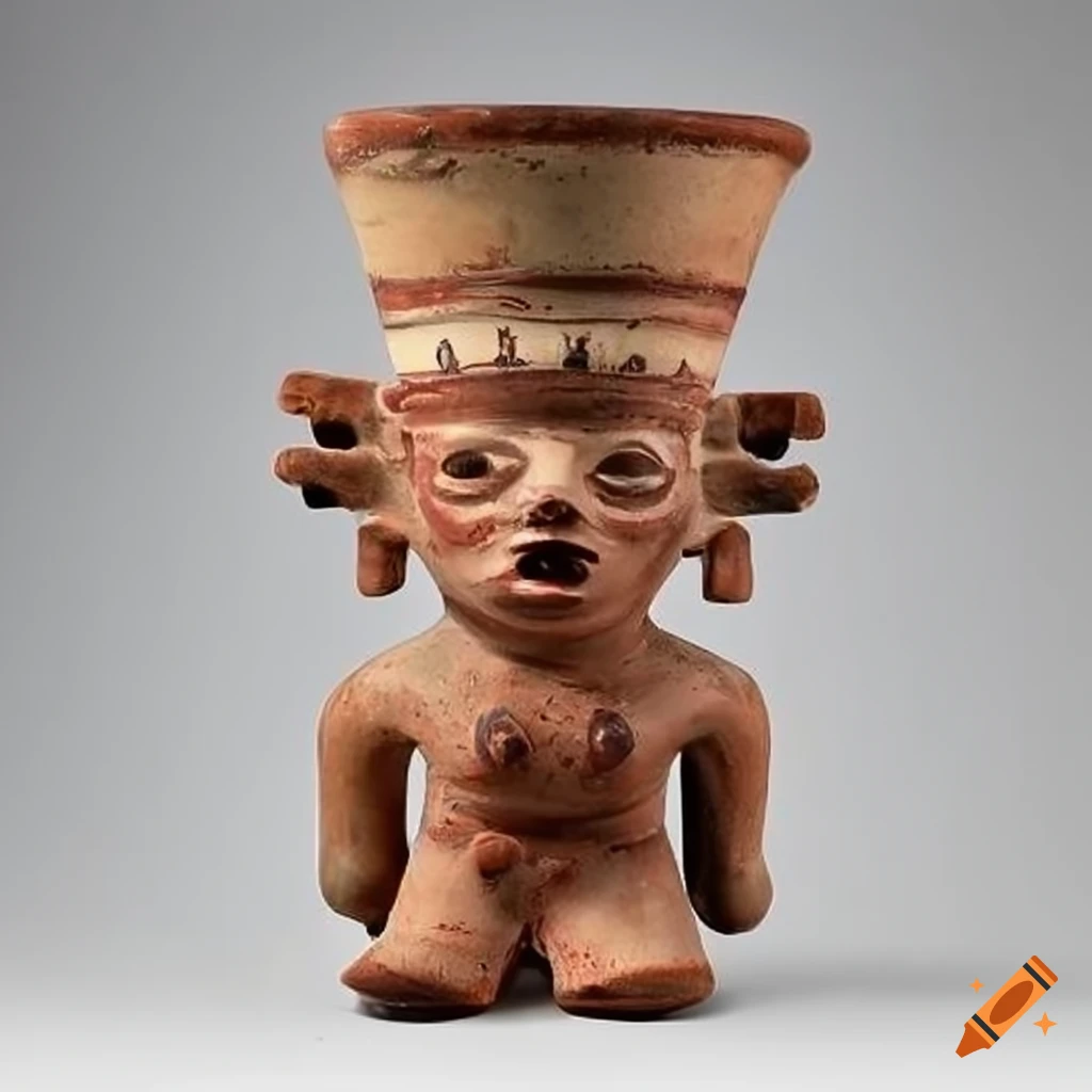 ceramic sculpture of a pre-Columbian anthropomorphic deity