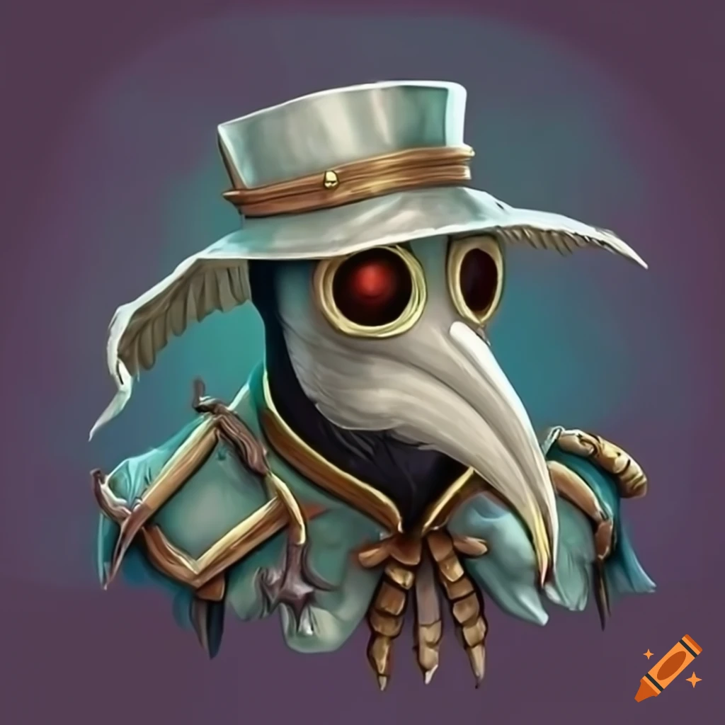 plague doctor with bone wings