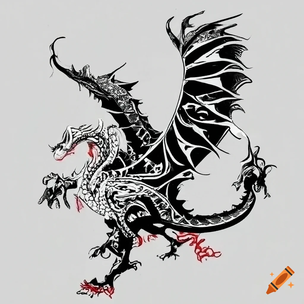 Flying Dragon Temporary Tattoo (Set of 3) – Small Tattoos